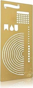 Stainless Steel Metal Stencil Ruler ISemi Circle Habit Tracker Template Dotted DIY Habit Tracker Accessory Kit Journal Calendar Agenda Scrapbook Album Craft Stationery Supplies Template - Adults Kids