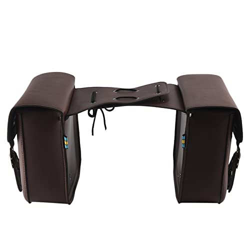 Swiixxer Bolsa Retro para Portabicicletas, Portabicicletas Trasero de, Bolsas para Bicicleta, Robusta Tija de SillíN Trasero para Accesorios de Portabicicletas Retro, MarróN