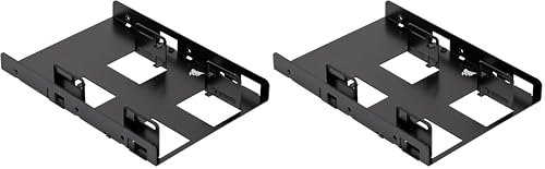 Image of Corsair Dual SSD Mounting Bracket (3.5 inch Internal Drive Bay to 2.5 inch, Easy Installation) Black (Pack of 2)
