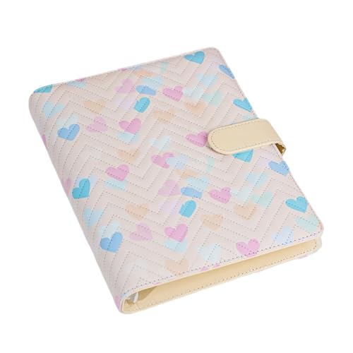 Album fotografico a 160 tasche con 6 anelli, copertina in pelle, per collezionare foto, libri, carte da gioco da 7,6 cm