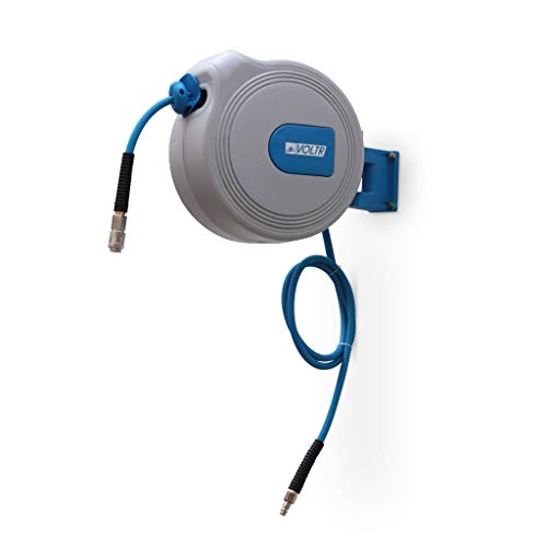 Alice's Garden - Dévidoir 15m Mural. rallonge Tuyau d'air comprimé pour compresseur. Enrouleur Automatique. raccords fournis