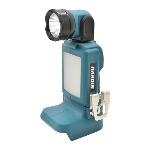 Hardin HD-8710 18V Cordless 5-in-1 Flashlight & Work Light | Pivoting LED Spotlight, Work Light, Emergency Light | Compatible with Makita 18V Batteries – Tool Only