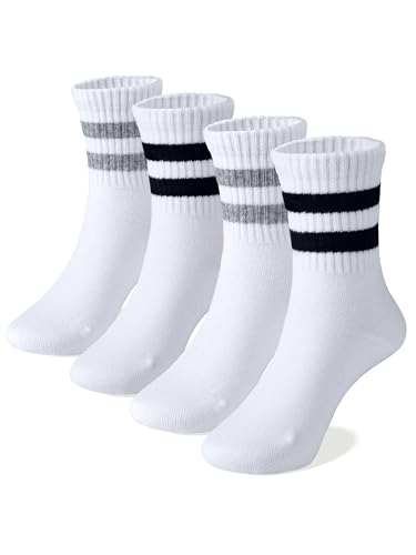 Image of COTTON DAY Unisex School Kids Boys Girls Soft Combed Cotton Athletic Socks