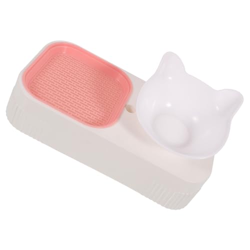 HOODANCOS 猫草プランター付きペット用フードボウル なプラスチック製 ダブル離設計 水やり簡単 安定底で倒れにくい お手入れ簡単な猫草育成