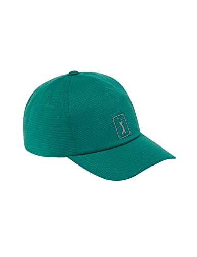 PGA Tour - Airflux Mesh Golf Cap, Lightweight Baseball Style Hat, Pro Series Range (Hunter Green)