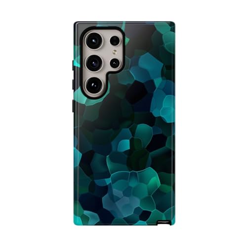 Coque Samsung S24 Ultra bleu géométrique pour le quotidien