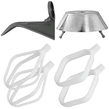 Easy-Clean Mixer Paddle Kit 2 Cake Paddles, 2 Cookie Paddles, Dough Hook Extender & Metal Whip Driver. Non-Stick Design for Universal Plus/Classic