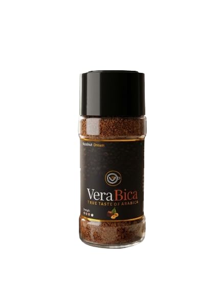 Verabica Hazelnut Dream Instant Coffee | Premium Pure Arabica Beans Infused with Rich Hazelnut Flavour (100G) |Pack of 1-picture-10