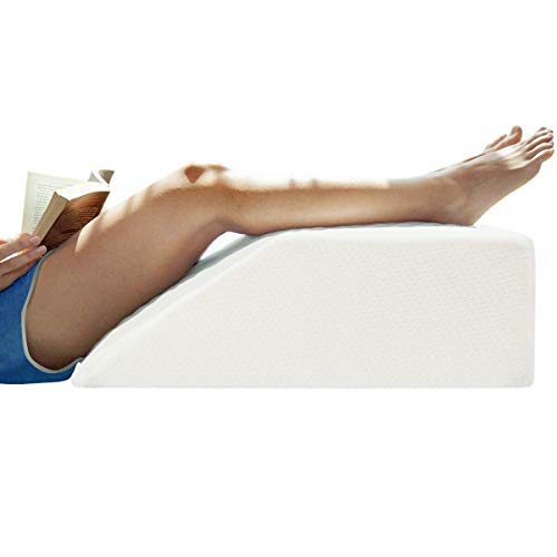 Giantex Elevating Memory Foam Leg Rest Pillow, Leg Wedge Support Pillow w/Washable Cover