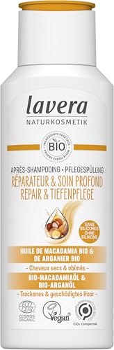 lavera Après-Shampooing Réparation & Soin profond - sans silicone - Réparation intense & soin riche - vegan - cosmétiques naturels - 200 ml