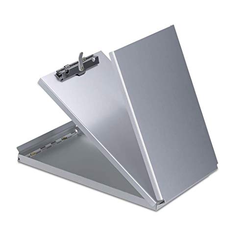 Sunnyclip Aluminum Clipboard with Storage (Memo Size), Recycled Metal Form Holder Binder Fits