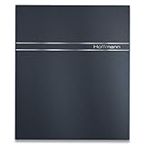 Metzler Briefkasten in Anthrazit RAL 7016 Philip - Modernes Design - Briefkasten mit Gravur & Zeitungsfach - Gravur & Türanschlag wählbar - Größe: 35,5 x 43,5 x 10 cm