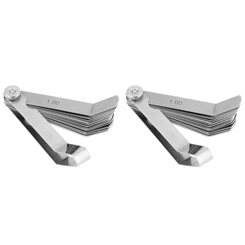 Stainless Steel Curved Feeler Gauge Ruler Welding Inspection Tool Range 0.05-1.00mm for Gap and Curved Surface Measurement