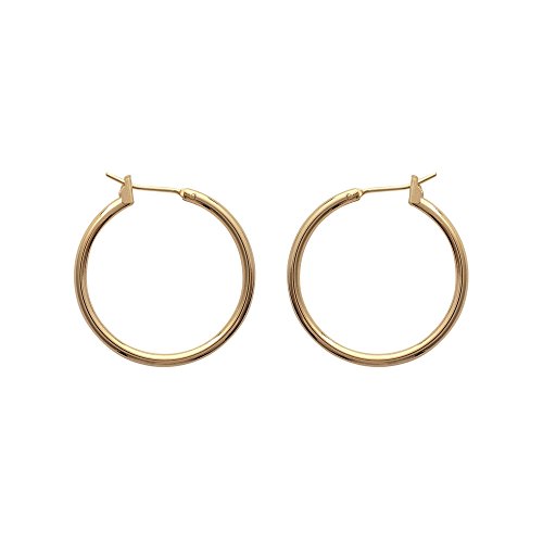 Créoles en plaqué or 25 mm avec finition brillante pour sublimer vos tenues