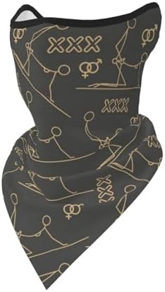 Men'S Sex Ed Neck Gaiter Face Mask Breathable Windproof Sex Position Print Face Cover High Elastic Bandana For Men Women