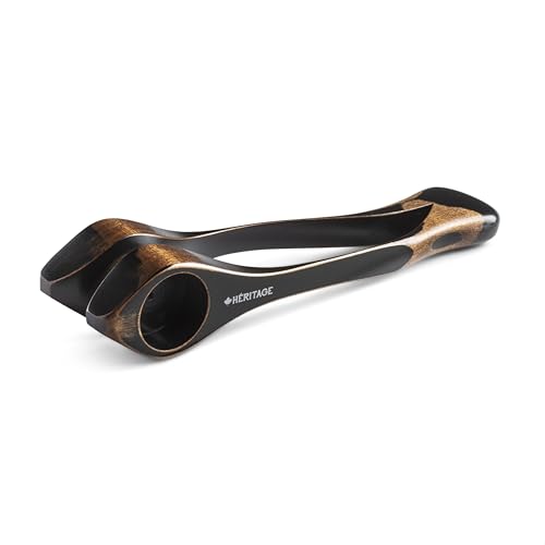 Heritage Musical Spoons Percussion Instrument, Handmade Canadian Maplewood, Natural Wood Folk Sound, Great Gift for All Ages With Any Music Experience, Large, Black