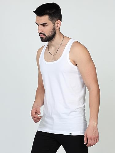 Image of JUARI BE A GENTLEMAN Men's Cotton Super Combed Breathable Vest for Men (Black)