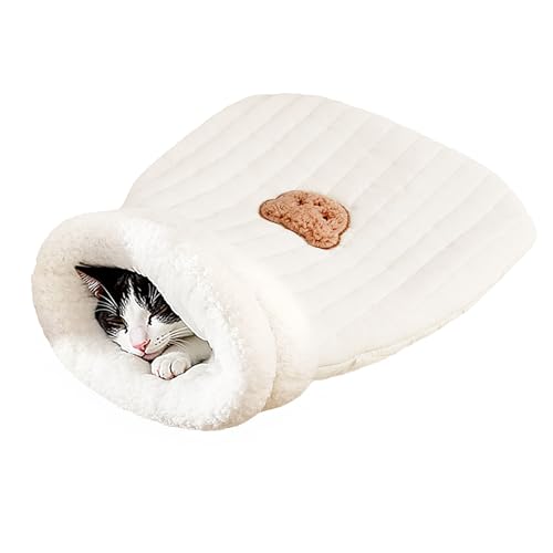 GADITIEK - Bolsa de dormir para gatos, gato o invierno, para dormir, camas para gatos, bolsa de dormir polar para gatos, cueva para gatos, cama para gatos interior, nido acogedor para gatos, pequeña
