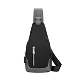 Today Deals レディースメンズクロスボディバッグ USB充電ポート付き クロスボディバッグ スリングバックパック
