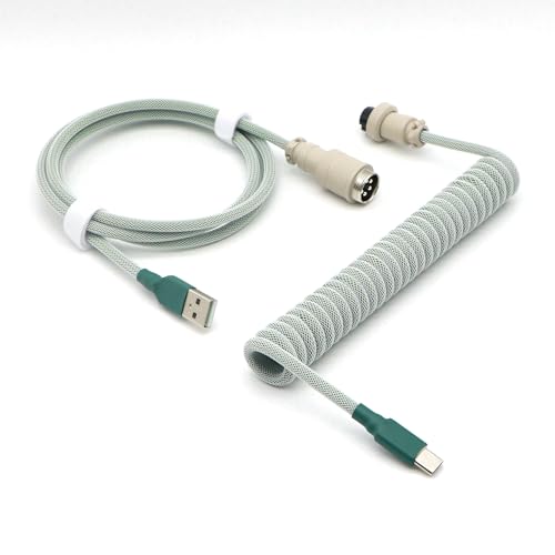 Coiled USB-C Aviator Cable