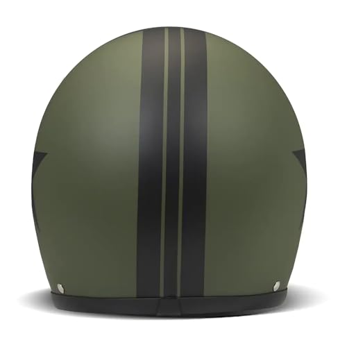 Casco DMD Jet Retro Star Green cómodo que evita el efecto cabeza de bombilla 4