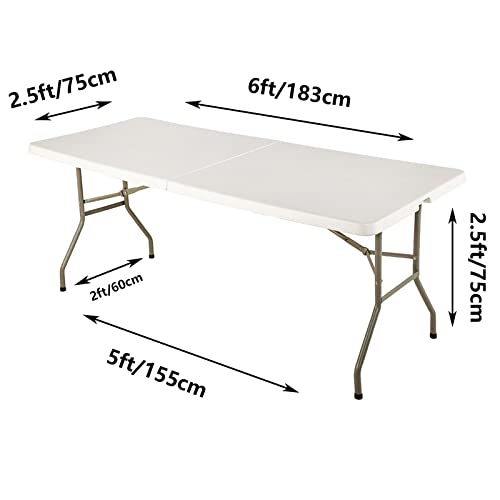 FORLIFE 6FT Spandex Tablecloth, Fitted Rectangular Table Cover for 72"L X 30"W X 30"H Tables, Universal Stretch Patio Table Cover for Wedding, Banquet, Party (Ivory) by FORLIFE - Image 4