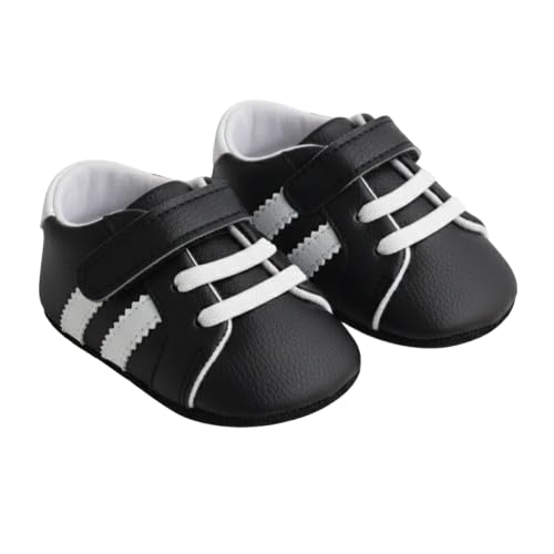 Soft Cotton Canvas Baby Shoes for boy Girl. Unisex Anti-Slip Skid Walking Sneakers for Newborn Infant for 0-3 3-6 6-9 9-12 Months. White-image-0