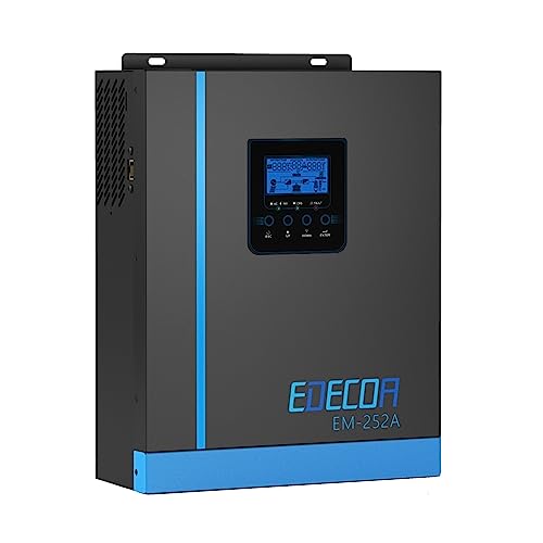 EDECOA 2500W Solar Hybrid Inverter 24V DC to 230V...