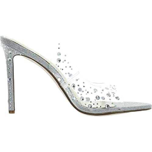 Jessica Simpson Womens Jaisey 2 Glitter Mesh Inset Slingback Heels2