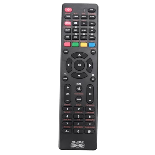Jeenuuder Rm-L1130 + X TV TéLéCommande Universelle pour Akira ELENBREG Prima OPENBOX Smart TV