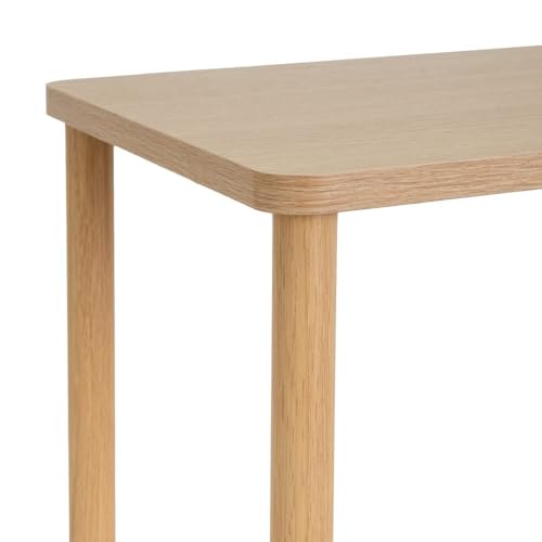 Estantería de suelo con 4 baldas de MDF y metal natural para organizar el hogar 6