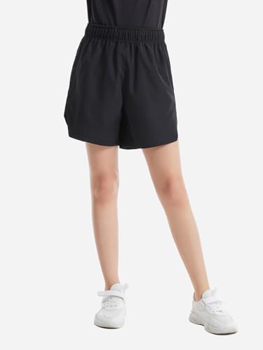 Girls Athletic Shorts with Pockets Running Shorts for Girl,Soccer Short for Kids Teens Basketball Workout2