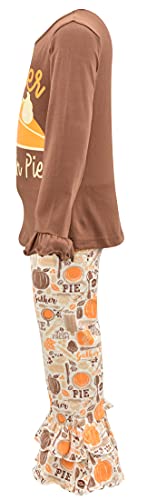 Image of Unique Baby 2 Piece Girls Double Ruffle Leggings and Long Sleeve Shirt Clothes Set Kid and Toddler Girl Outfit