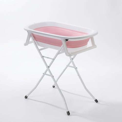 Yunhgft Bañera plegable y portátil para perros pequeños y gatos, elevada y con drenaje
