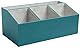 Exacompta 68603E Schreibtisch-Organizer Office By Me mit 4 Fächern aus Recycling-Karton mit Textileffekt. Ideal zur Aufbewahrung von Stiften, Smartphone, Tablet und mehr. Stifteköcher Entenblau