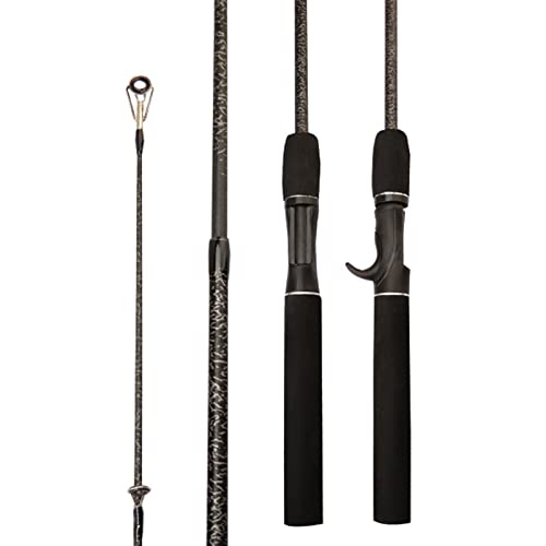 Frdun 2 Section Boat Fishing Rod, Fiber Spinning Angling Pole, Bridge Fishing Felling Rod Beautifully Painted Atmosphere for Underwater Fishing Use