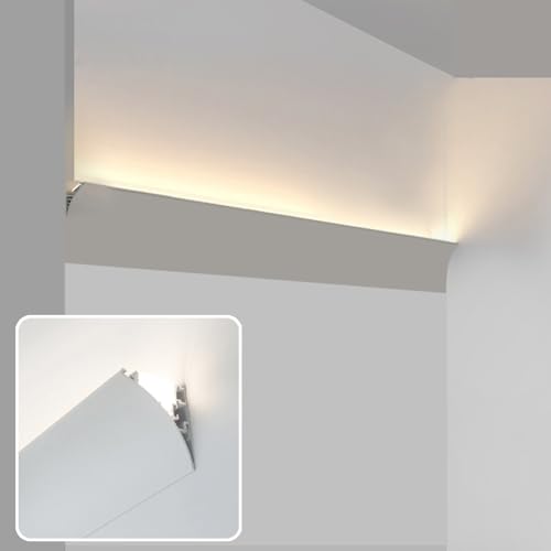 Rodapié con canal led de 1.5 metros para iluminación moderna en salones 2