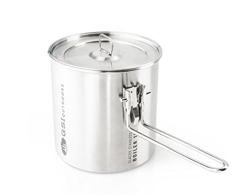 GSI Outdoors Glacier Stainless 1.1 L Boiler for Ultralight Backpacking and Camping