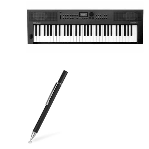 BoxWave Stylus Pen Compatible with Roland GO:Keys 3 - FineTouch Capacitive Stylus, Super Precise Stylus Pen - Jet Black