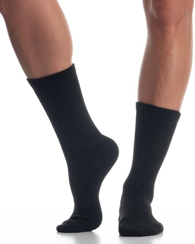 Dr. Scholl's Women's Guaranteed Comfort Diabetic and Circulatory crew 4 Pack Socks, Black, One Size - Image 2