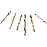 HSS Doppelkopf-Schlangenbohrer, 6-teiliges Set zum Bohren für Metall, Edelstahl, Holz, passend für...