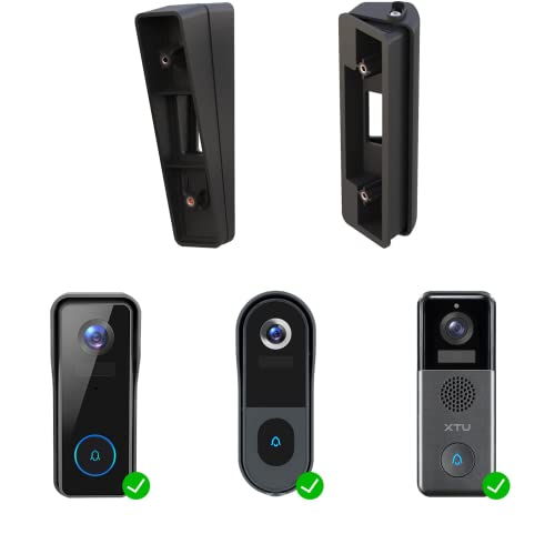 Support d'angle réglable de 25 à 50 degrés Compatible avec la Sonnette sans Fil AVCE Camera J7/J7PLUS/J6, Adaptateur de réglage d'angle Kit de Support de Plaque de Montage Cover