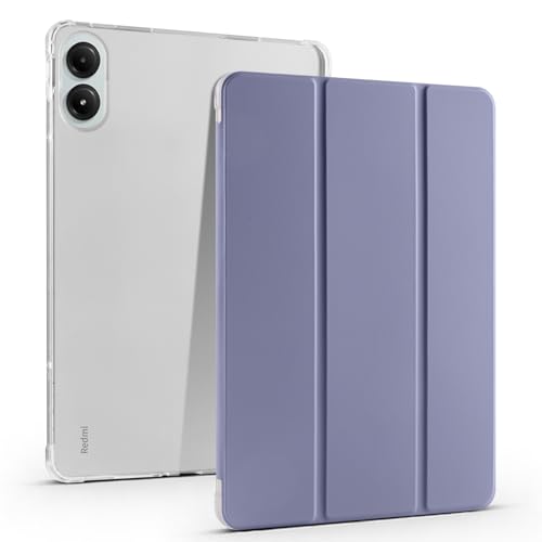 Coque Xiaomi Redmi Pad Pro 12,1 pouces violette avec protège-crayon et dos TPU