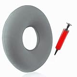 EUKO Sitzring nach op orthopädisches Sitzkissen hämorrhoiden Aufblasbares Ringkissen mit Pumpe Härte einstellbar