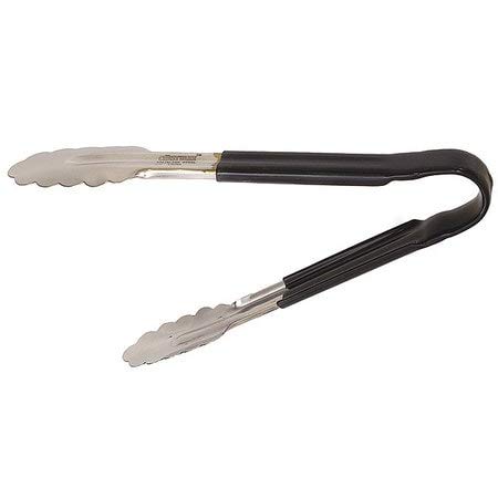Tong, Black, 10 in. L, Stainless Steel (2 Pieces)