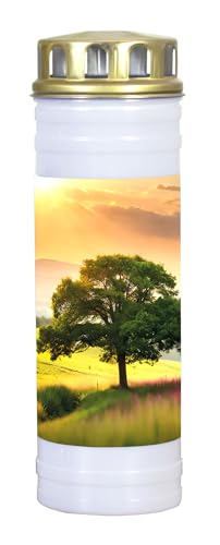 JEKA TLB - Vela para tumba (reciclada, respetuosa con el medio ambiente y sostenible), diseño de árbol