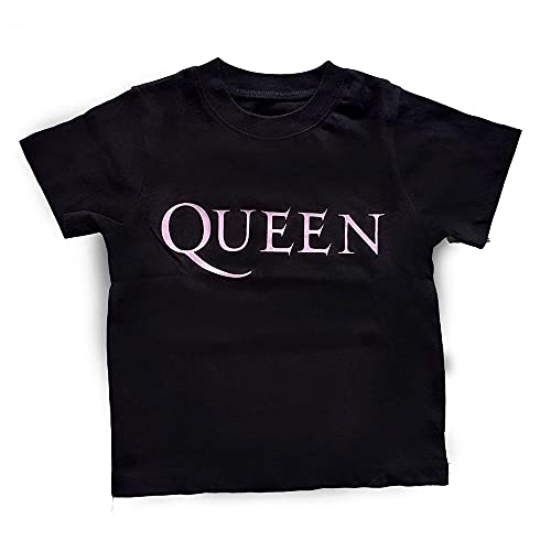 Queen Toddler T Shirt Pink Band Logo Official Black 12 Months to 5 yrs 3 ans