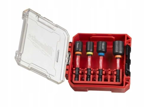 Milwaukee Shockwave Magnetische Sechskant-Steckschlüssel-Satz 1/4 Zoll 7 0/8 0/10/13 mm 4-teilig