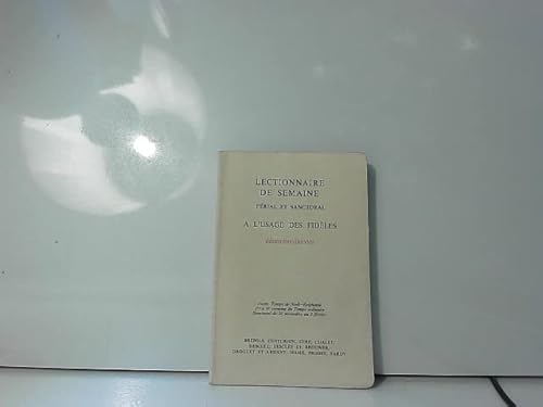 Lectionnaire de semaine férial et sanctoral à l'usage des fidèles déc-jan 1982