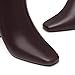 Athlefit Women's Ankle Boots Fashion Square Toe Chunky Heeled Short Boots with Side Zipper Size 7
